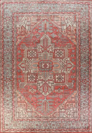 Vegetable Dye Heriz Serapi Oriental Large Rug 10x14