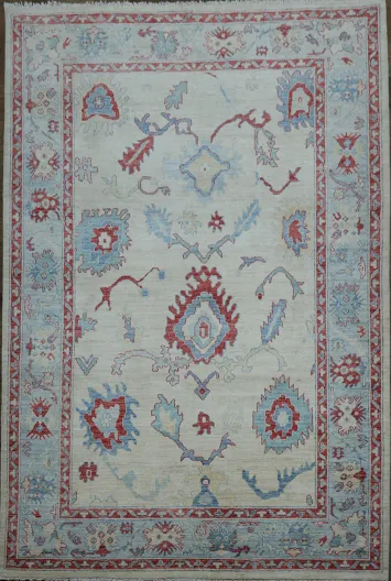 Soft Toned Ziegler Area Rug with Traditional Ornate Design Patterns 6x9
