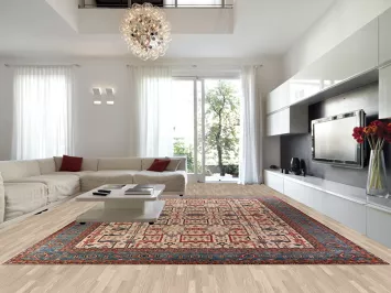 Vegetable Dye Wool Ziegler Oriental Large Rug 13x17