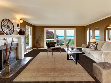 Vegetable Dye Floral Oushak Oriental Large Rug 7x16