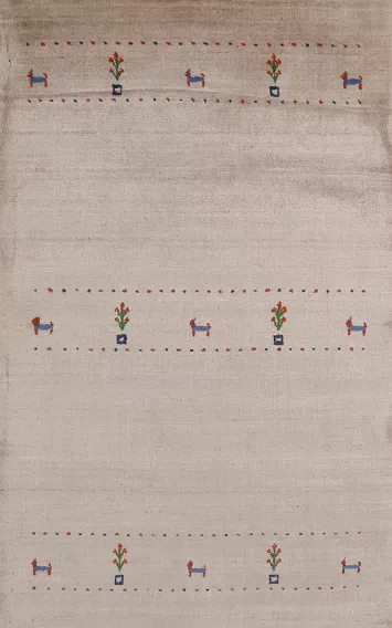 Tribal Silk Gabbeh Indian Rug 3x5