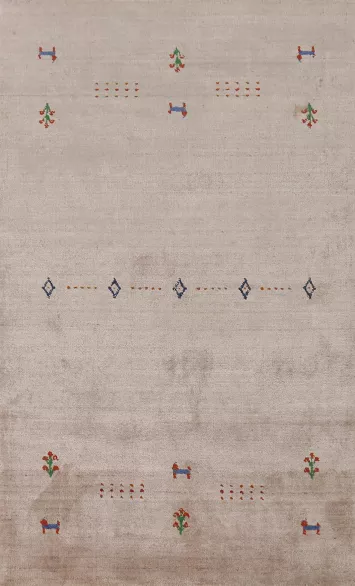 Handmade Silk Gabbeh Indian Rug 3x5