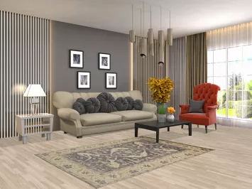 Handmade Gray Oushak Oriental Accent Rug 4x6