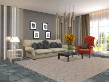 All-Over Trellis Modern Outdoor Area Rug 8x10