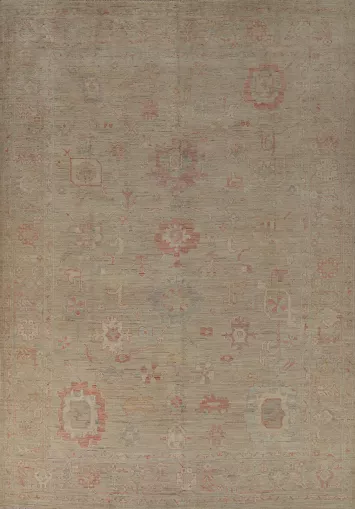 Vegetable Dye Oushak Turkish Area Rug 9x12