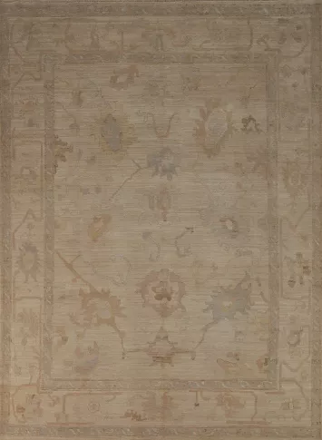Vegetable Dye Oushak Turkish Area Rug 8x10