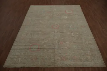 Soft Color Palette Oushak Area Rug 9x12 with Intricate Patterns