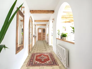 Geometric Wool Heriz Serapi Oriental Rug 3x5