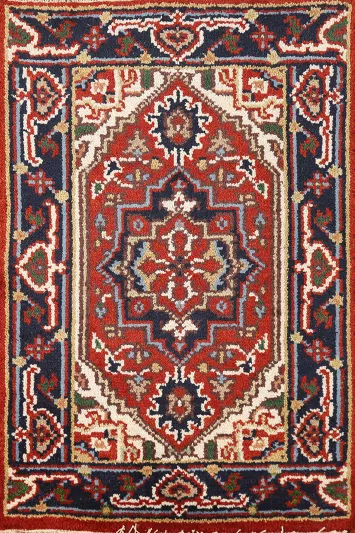 Geometric Heriz Serapi Wool Oriental Rug 2x3