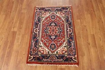 Geometric Heriz Serapi Wool Oriental Rug 2x3