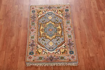 Gray Heriz Serapi Wool Rug 2x3