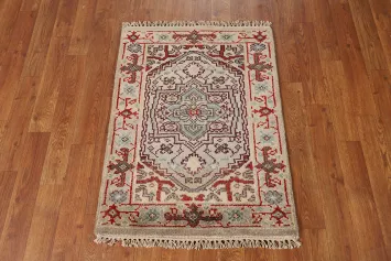 Handmade Wool Heriz Serapi Indian Accent Rug 2x3