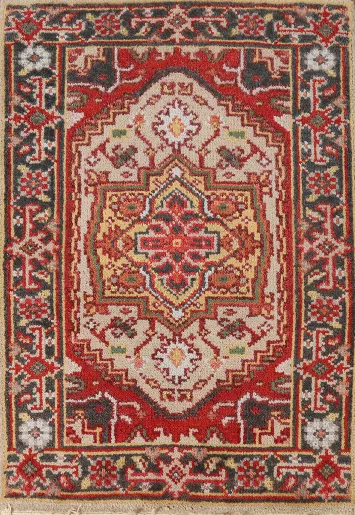 Wool Medallion Heriz Serapi Oriental Rug 2x3