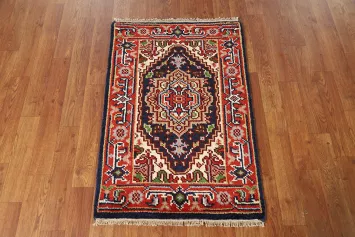 Navy Blue Heriz Serapi Oriental Rug 2x3