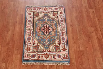 Light Blue Heriz Serapi Oriental Rug 2x3