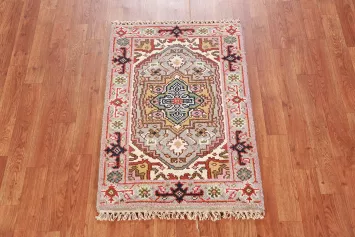 Gray Wool Heriz Serapi Oriental Rug 2x3