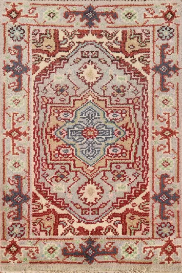 Geometric Wool Heriz Serapi Oriental Rug 2x3