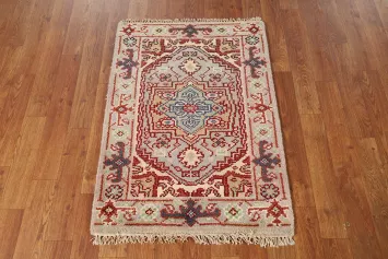 Geometric Wool Heriz Serapi Oriental Rug 2x3