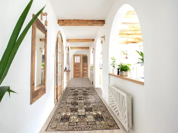 Garden Design Tabriz Oriental Runner Rug 3x13