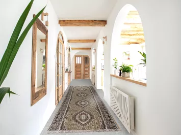 Geometric Bidjar Turkish Runner Rug 3x16