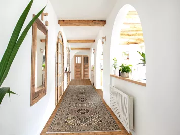 Geometric Tabriz Oriental Runner Rug 3x15