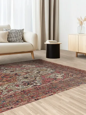 Pre-1900 Vegetable Dye Kerman Ravar Signed Persian Rug 6x12