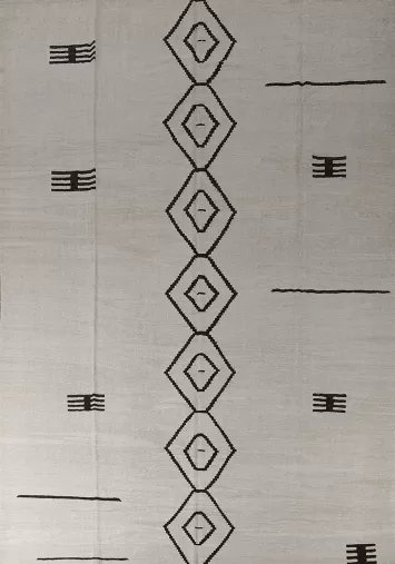 Nomadic Wool Kilim Turkish Area Rug 10x13