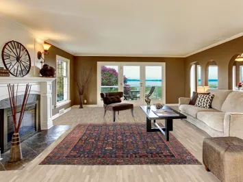 Pre-1900 Vegetable Dye Heriz Serapi Persian Area Rug 7x10