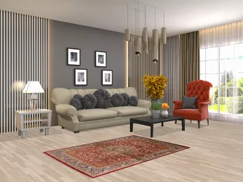 Silk Red Floral Vegetable Dye Signed Qum Persian Rug 3x5