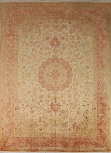 Vegetable Dye Wool Tabriz Persian Area Rug 8x11