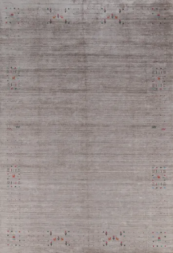 Handmade Silk Gabbeh Oriental Area Rug 9x12