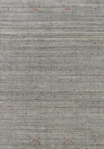 Gray Wool Gabbeh Oriental Area Rug 9x12