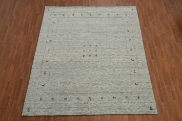 Little Animals Wool Gabbeh Indian Area Rug 8x10