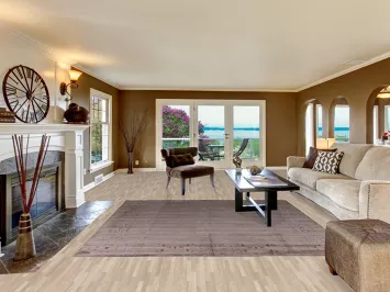 Striped Brown Wool Gabbeh Indian Square Rug 8x8