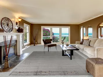 Tribal Gray Wool Gabbeh Indian Area Rug 9x12