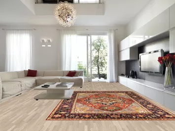 Orange Wool Heriz Serapi Indian Large Rug 10x14