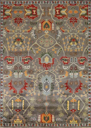 All-Over Oushak Indian Area Rug 9x12