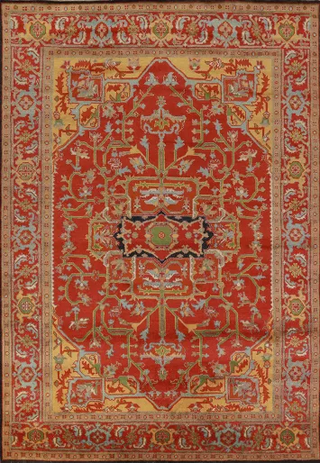 Handmade Heriz Serapi Indian Area Rug 9x12