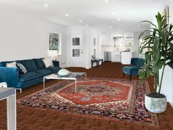 Geometric Heriz Serapi Indian Area Rug 8x10