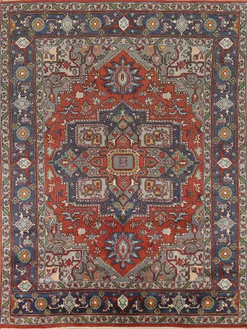 Geometric Heriz Serapi Indian Area Rug 8x10