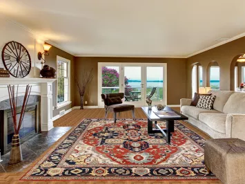 Geometric Heriz Serapi Indian Area Rug 9x14