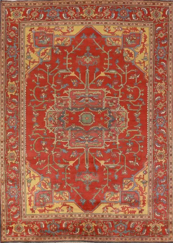 Handmade Heriz Serapi Indian Area Rug 9x12