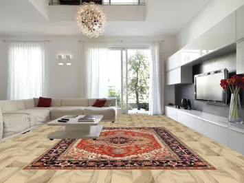 Geometric Heriz Serapi Indian Large Rug 10x14