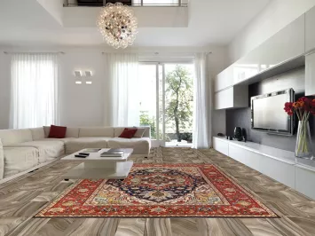 Geometric Heriz Serapi Indian Large Rug 10x14