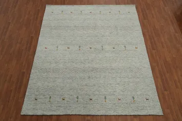 Little Animals Design Gabbeh Indian Area Rug 8x10