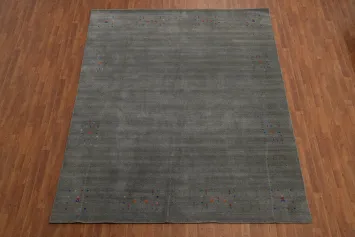 Gray Wool Gabbeh Indian Area Rug 8x10