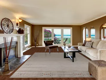 Striped Wool Gabbeh Indian Area Rug 9x12