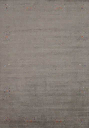Gray Wool Gabbeh Oriental Area Rug 9x12