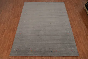 Gray Wool Gabbeh Oriental Area Rug 9x12