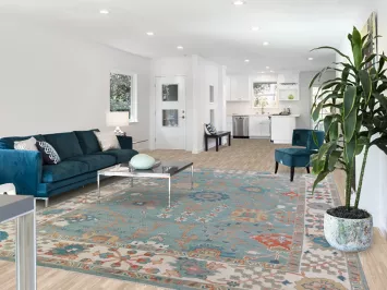 All-Over Floral Oushak Indian Area Rug 9x12